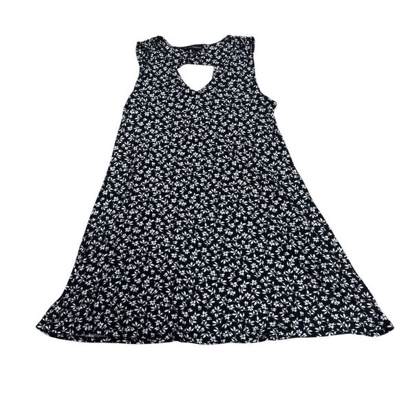 NWOT Fortune + Ivy Women's XL Black Floral Sleeveless Knee Length Dress - Picture 4 of 5
